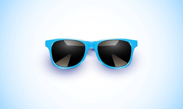 Realistic vector sunglasses on a colorful background, vector ill - Vector, Image