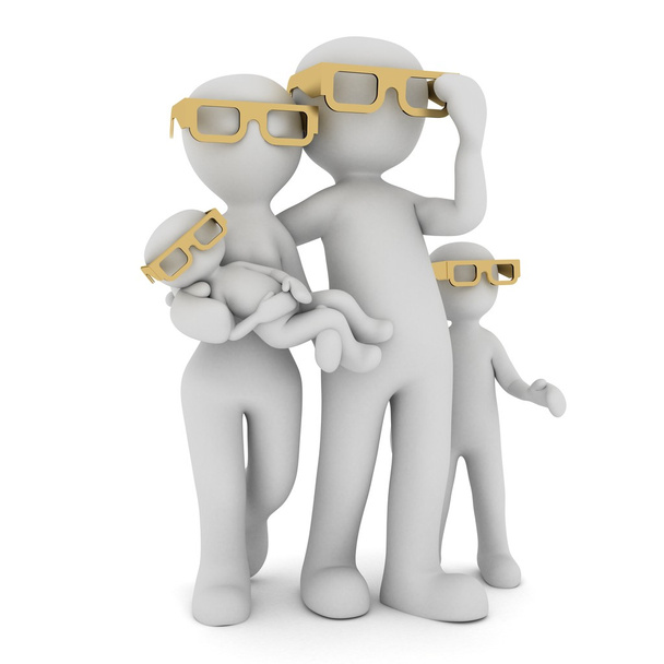 family with glasses - Photo, Image