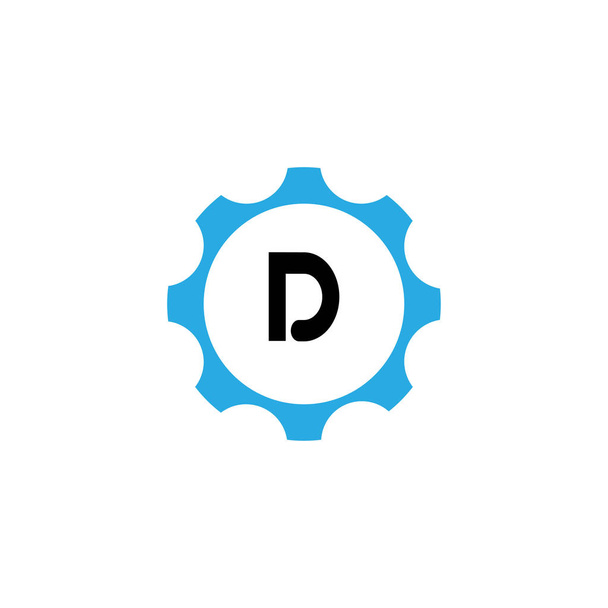 İlk harf D Logo şablonu vektör tasarımı - Vektör, Görsel