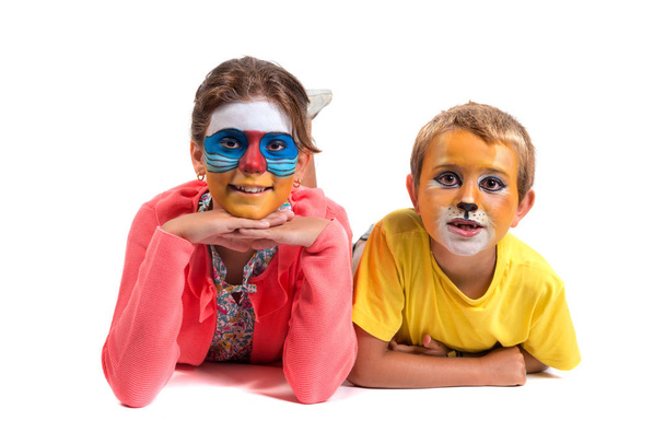 Kids with face-paint - Фото, зображення