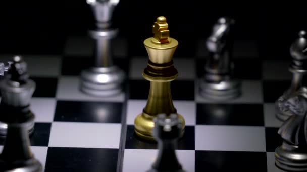 Koncepcja gry w szachy dla konkurencji i strategii - Materiał filmowy, wideo