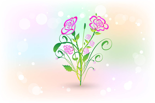 Bouquet of roses vector design - Vector, Image