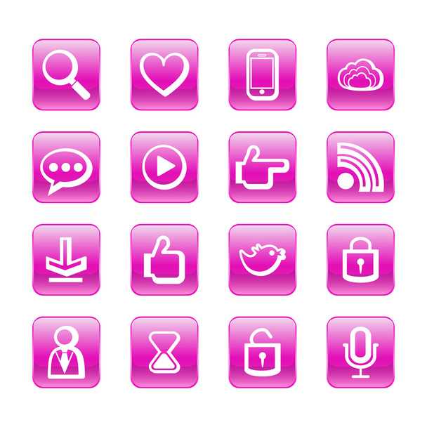 web, communication icons: internet vector set. - ベクター画像