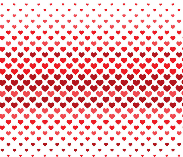 Vector seamless pattern. Simple repeating texture with chaotic hearts. Stylish hipster texture. - Вектор, зображення