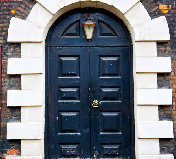 wooden parliament in london old church door and marble antique  wall - Photo, image