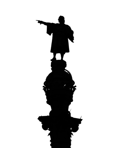 ο Χριστόφορος Κολόμβος άγαλμα. ορόσημο της Βαρκελώνης, Ισπανία. - Φωτογραφία, εικόνα