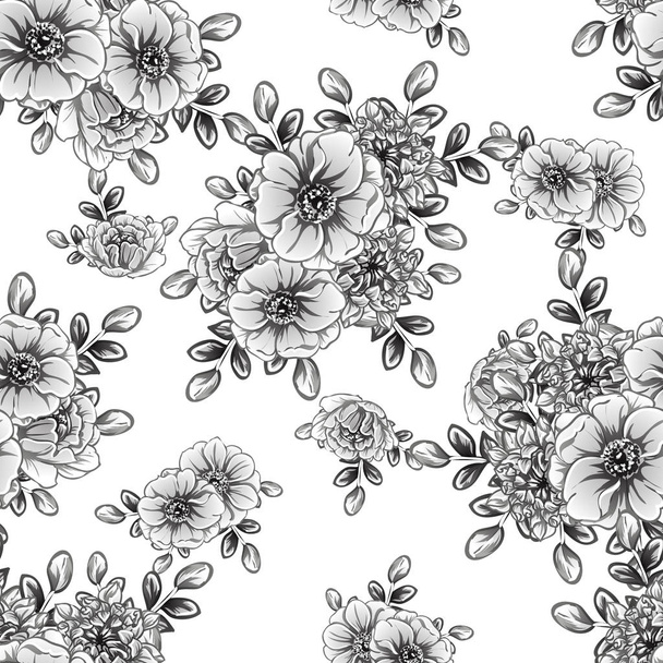 Векторна ілюстрація тла вінтажних квітів
 - Вектор, зображення