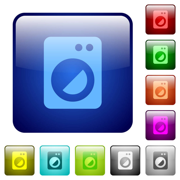 Lavadora botones cuadrados de color
 - Vector, imagen