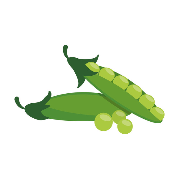 野菜エンドウ豆健康食品 - ベクター画像