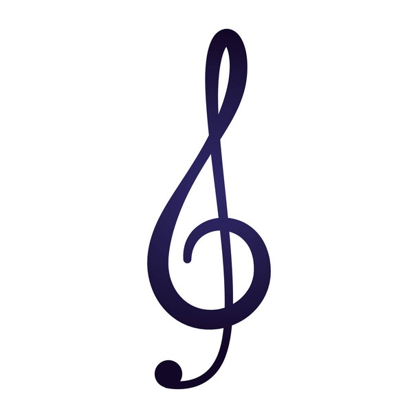 music note isolated icon - Vector, Image
