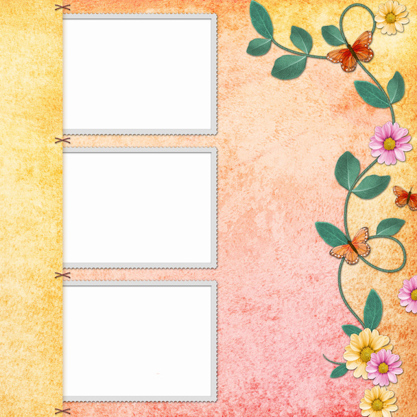 Background with decorative frames - Foto, afbeelding