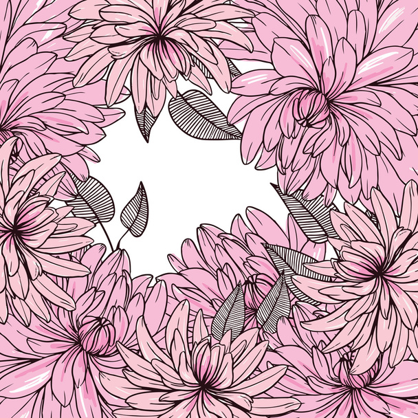Vektor nahtloses Muster abstrakter rosa Pfingstrose - Vektor, Bild