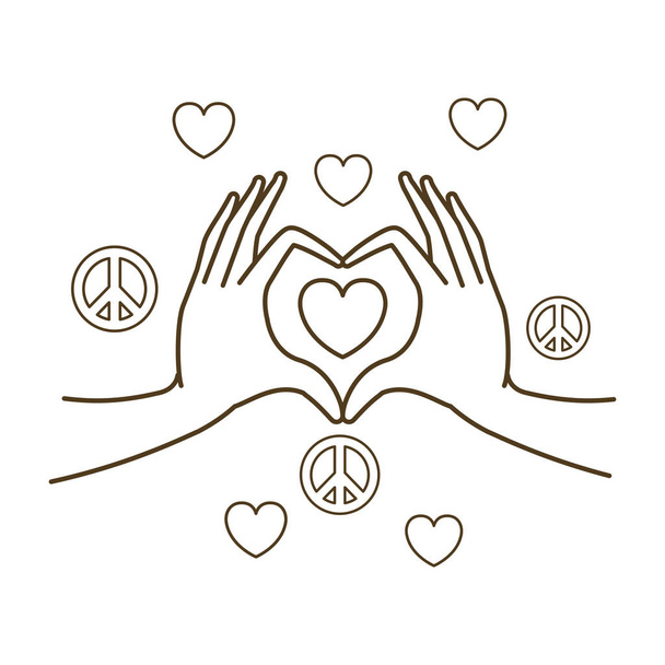 Hände bilden ein Herzsymbol Avatarfigur - Vektor, Bild