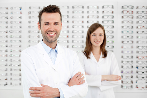Two happy opticians optometrists - Valokuva, kuva