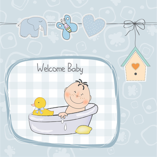 tarjeta de ducha bebé niño - Foto, Imagen