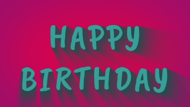 Swaying letter text "Happy Birthday" - Footage, Video