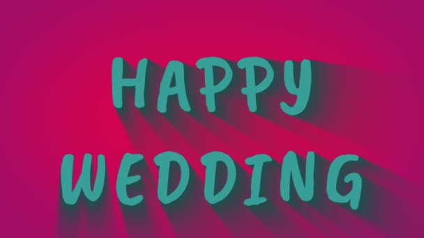 Kołysząc tekst listu "Happy Wedding" - Materiał filmowy, wideo