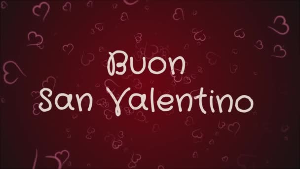 Animacja Buon San Valentino, Happy Valentines day w języku włoskim, karty z pozdrowieniami - Materiał filmowy, wideo