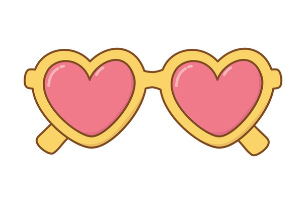 καρδιά σχήμα γυαλιά ηλίου - Διάνυσμα, εικόνα
