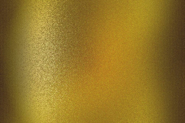 Abstract texture background, light shining on rough bronze metal wall - Photo, Image