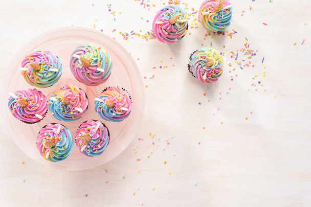Unicorn cupcakes - Photo, Image