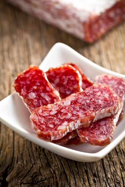 gourmet sliced salami - Zdjęcie, obraz