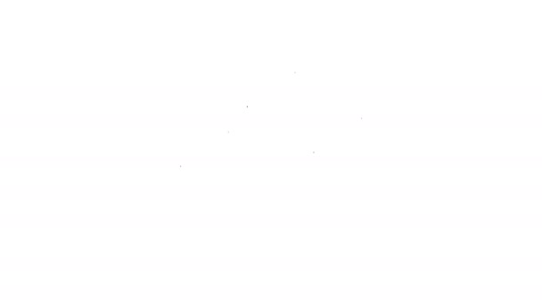 Beyaz arka planda Gri Sıralama yıldız çizgisi simgesi. Yıldız derecelendirme sistemi. Favori, en iyi reyting, ödül sembolü. 4k Video hareket grafik animasyon - Video, Çekim