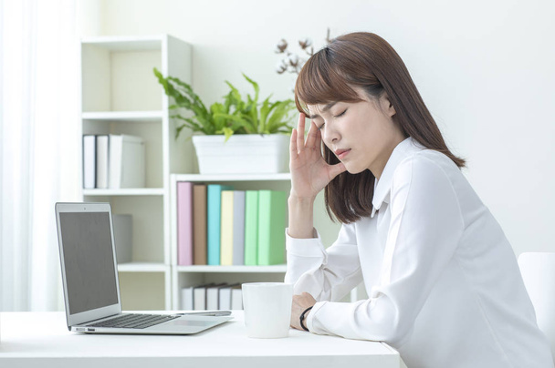 Asian business woman feel stress from work.  - Fotó, kép