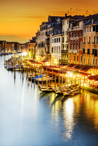 Grand Canal 's nachts, Venetië - Foto, afbeelding