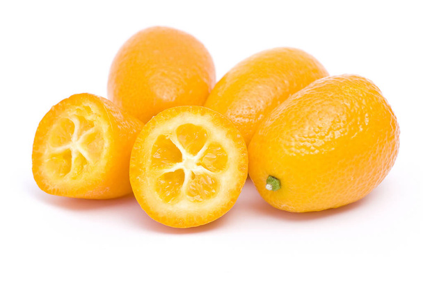 vista de kumquats em branco
 - Foto, Imagem