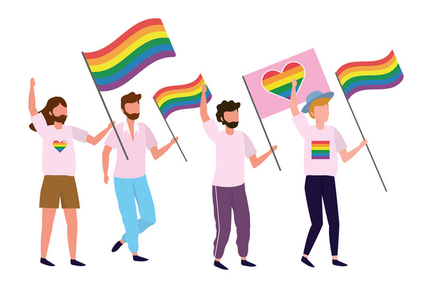homoseksuele trotse cartoon - Vector, afbeelding