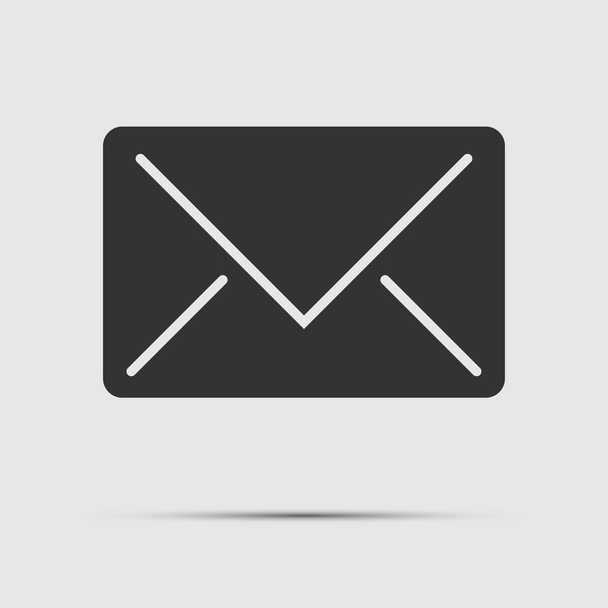 Mail icon with long Simple design style,Vector illustration - Vetor, Imagem