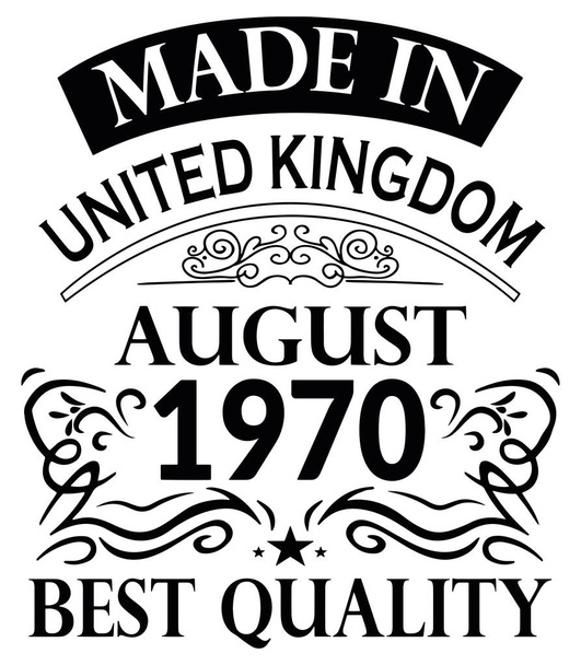 Camicia Design Made in United Kingdom Agosto 1970
 - Vettoriali, immagini