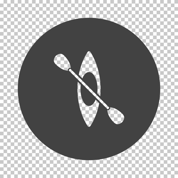 Kajak és lapát ikon - Vektor, kép