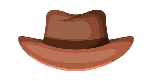 икона мужской элегантной шляпы
 - Вектор,изображение