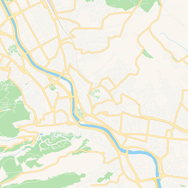 Tbilisi, Gruzja mapa do druku - Wektor, obraz