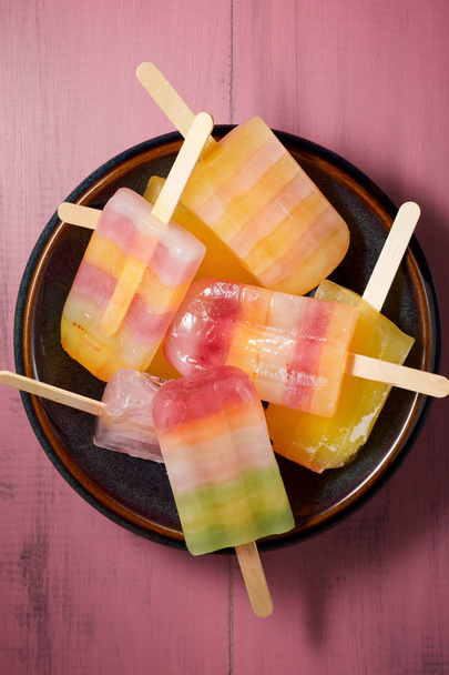 Ice popsicles view - Photo, Image