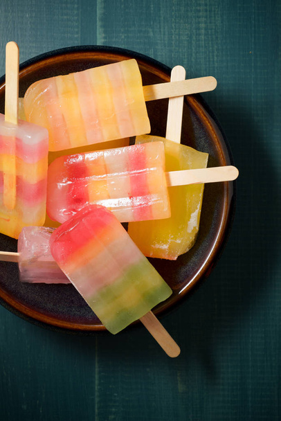 Ice popsicles view - Photo, Image