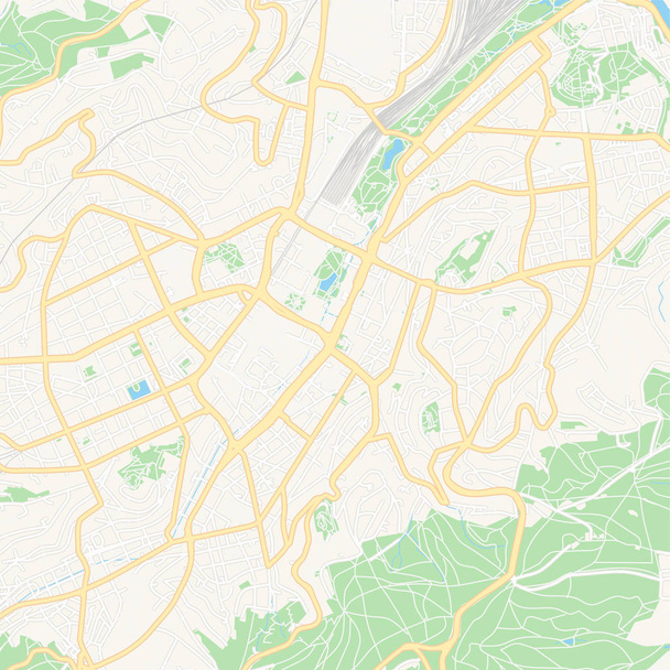 Stuttgart, Niemcy mapa do druku - Wektor, obraz