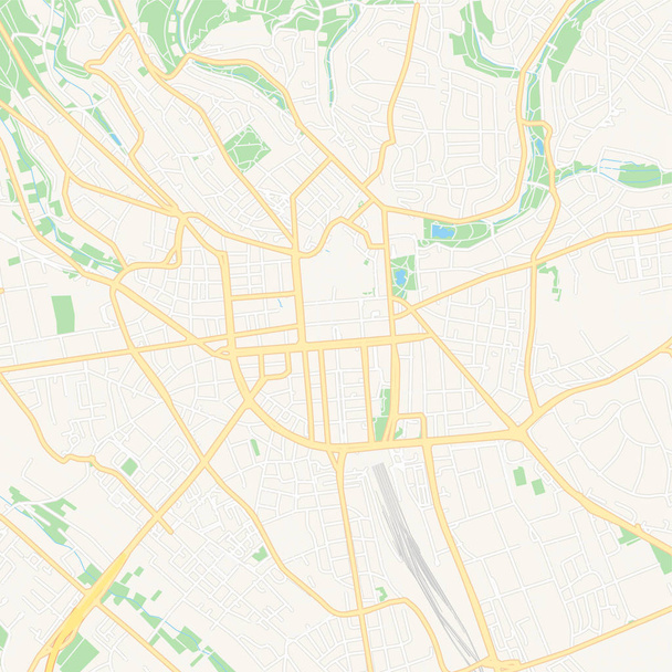 Wiesbaden, Německo tištěná mapa - Vektor, obrázek