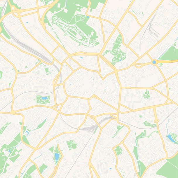 Aachen, Németország nyomtatható Térkép - Vektor, kép