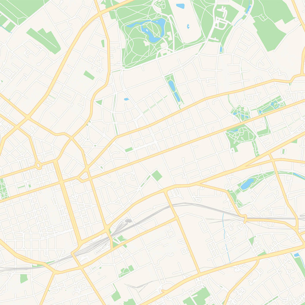 Krefeld, Niemcy mapa do druku - Wektor, obraz