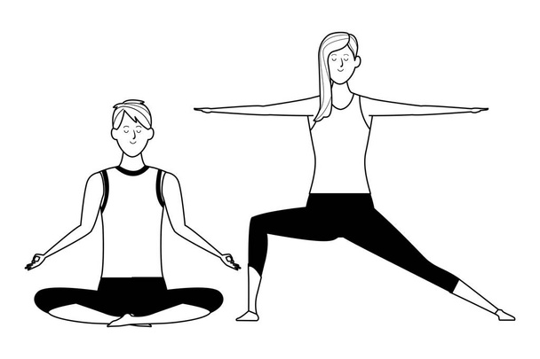 Yoga poses Free Stock Vectors