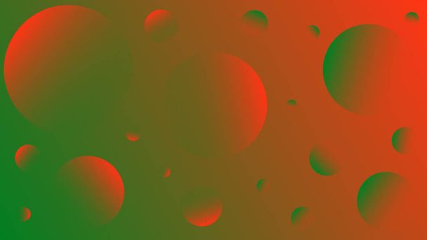 Яскравий абстрактний фон з зелених і помаранчевих кульок
.  - Вектор, зображення