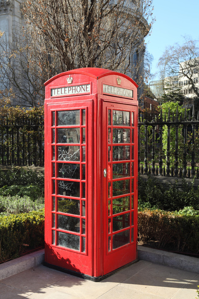 Hagyományos vörös Phonebox, London - Fotó, kép