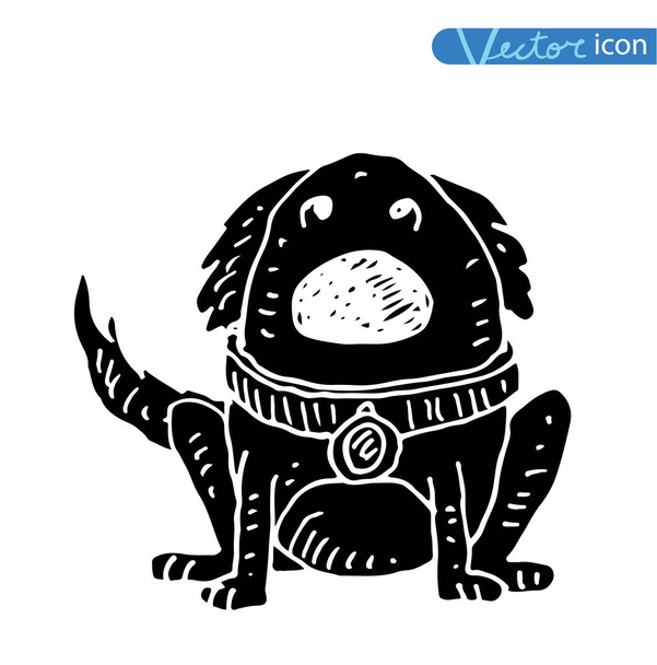 Kutya ikon-vektor illusztráció. - Vektor, kép