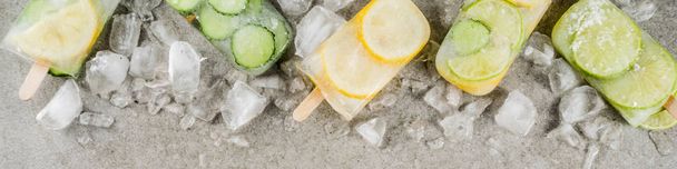 Infused water ice cream popsicles - Photo, Image