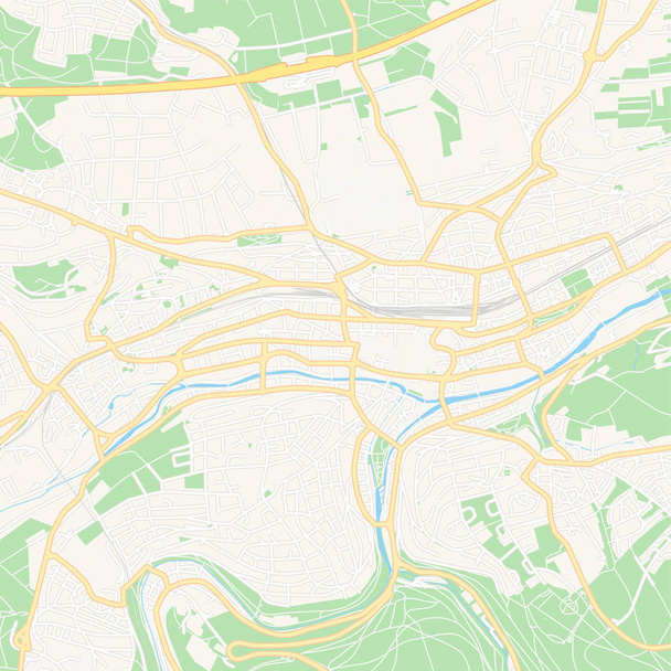 ドイツ・プフォルツハイム印刷可能地図 - ベクター画像