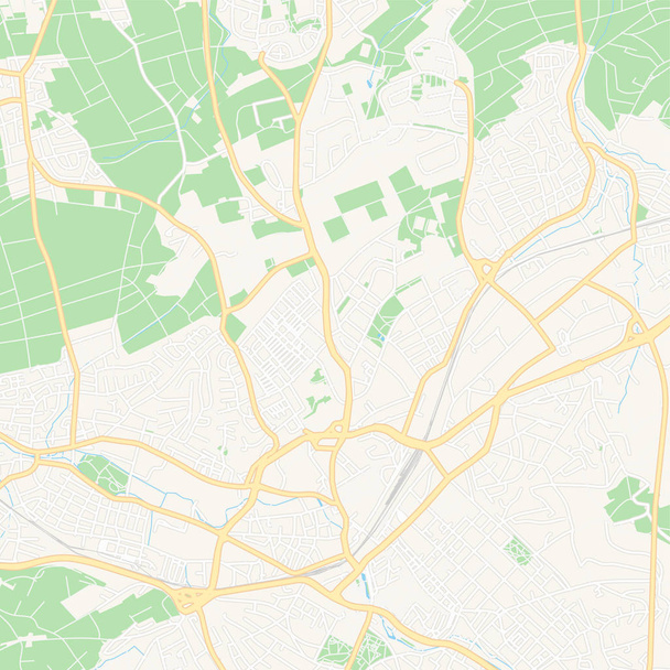 ドイツ・ロイトリンゲン印刷可能地図 - ベクター画像