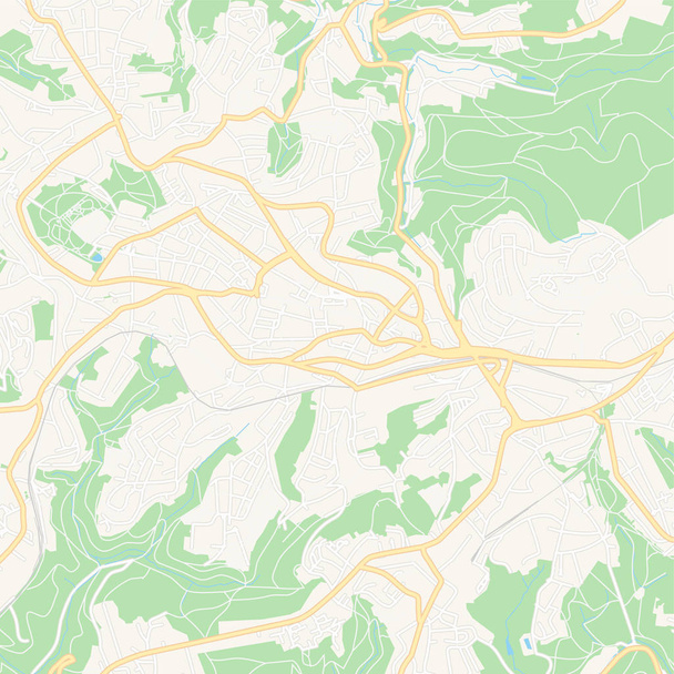レムシャイト、ドイツ印刷可能地図 - ベクター画像